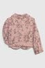 Gap Pink LoveShackFancy Baby Floral Icon Denim Jacket