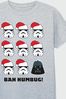 Brands In Grey Star Wars Christmas Humbug Boys Heather Grey T-Shirt