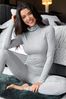 Pour Moi Grey Second Skin Thermal Roll Neck Top