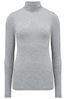 Pour Moi Grey Second Skin Thermal Roll Neck Top