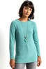 Roman Green Soft Jersey Sweatshirt with Necklace