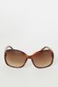 Lipsy Brown Oversized Sunglasses