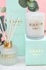 Katie Loxton Sentiment Candle | Be Happy| Pomelo and Lychee Flower | 160g
