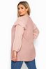 Yours Curve Pink Collection Curve Frill Dobby Mesh Sleeve Top