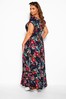 Yours Navy Curve Floral Gypsy Maxi Dress