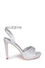 Linzi Silver Roulie Diamante Platform Stiletto Heeled Sandal