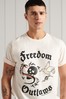 Superdry Cream Boho Rock Graphic T-Shirt