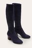 Boden Blue Round Toe Stretch Boots