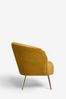 Stella Accent Chair With Gold Finish Legs