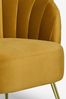 Stella Accent Chair With Gold Finish Legs