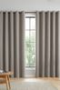 Catherine Lansfield Grey Wilson Thermal Blackout Lined Eyelet Curtains