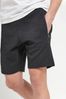 Black Jersey Shorts With Zip Pockets