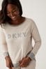 DKNY Cream Signature Top And Joggers Pyjama Set
