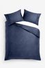 Navy 300 Thread Count 100% Cotton Sateen Collection Luxe Duvet Cover and PIllowcase Set