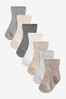 Monochrome 7 Pack Rib Socks (0mths-2yrs)