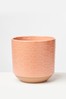 Oliver Bonas Orange Large Modelo Geometric Ceramic Plant Pot