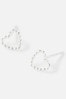 Accessorize Sterling Silver Cut-Out Heart Stud Earrings
