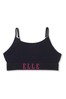 ELLE Pink Deep Logo Elastic Thin Strap Bralettes 2 Pack