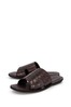 Dune London Brown Involver Cut-Out Strap Sandals