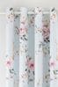 Catherine Lansfield Duck Egg Blue Canterbury Floral Eyelet Curtains