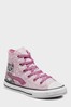 Converse Pink Snow Leopard Hightop Youth Trainers