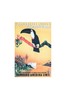 Gallery Direct Gold Retro Toucan Poster Style Canvas