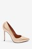 Gold Signature Leather Court Shoes