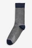 Navy/Grey Pattern 7 Pack Essential Socks