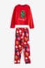 Multi Red Sequin Tree Jogger Christmas Pyjamas (3-16yrs)