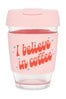ban.do 'I Believe in Coffee' Glass Travel Mug