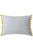 Riva Paoletti Dove Grey/Bamboo Yellow Fiesta Velvet Polyester Filled Cushion