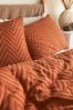Cosmo Living Red Chevron Reversible Duvet Cover and Pillowcase Set