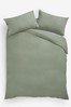 Sage Green 100% Cotton Supersoft Brushed Duvet Cover and Pillowcase Set