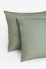 Sage Green 100% Cotton Supersoft Brushed Duvet Cover and Pillowcase Set