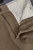 Brown Straight Fit Stretch Chino Trousers