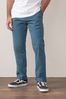 Blue Straight Fit Stretch Chino Trousers