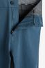 Blue Straight Fit Stretch Chino Trousers