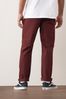 Berry Red Slim Fit Stretch Chino Trousers