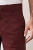 Berry Red Slim Fit Stretch Chino Trousers