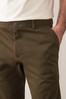 Moss Green Slim Fit Stretch Chino Trousers