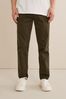 Moss Green Straight Fit Stretch Chino Trousers