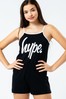 Hype. Black  Strappy Playsuit