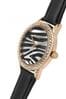 Missguided Black Watch With Zebra Printed Glitter Dial