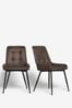 Set of 2 Cole Dining Chairs With Black Legs