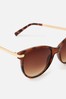 Accessorize Brown Rubee Flat-Top Sunglasses