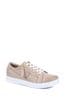 Jones Bootmaker Natural Padova Ladies Leather Lace-Up Trainers