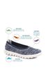 Fly Flot Blue Ladies Wide Fit Slip-On Trainers