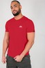 Alpha Industries Red Small Logo Basic T-Shirt