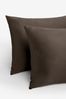 Mocha Brown Collection Luxe 400 Thread Count 100% Egyptian Cotton Sateen Duvet Cover And Pillowcase Set