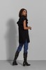 Y.A.S Black Roll Neck Ruffle Sleeve Knitted Meggy Tank Top Vest